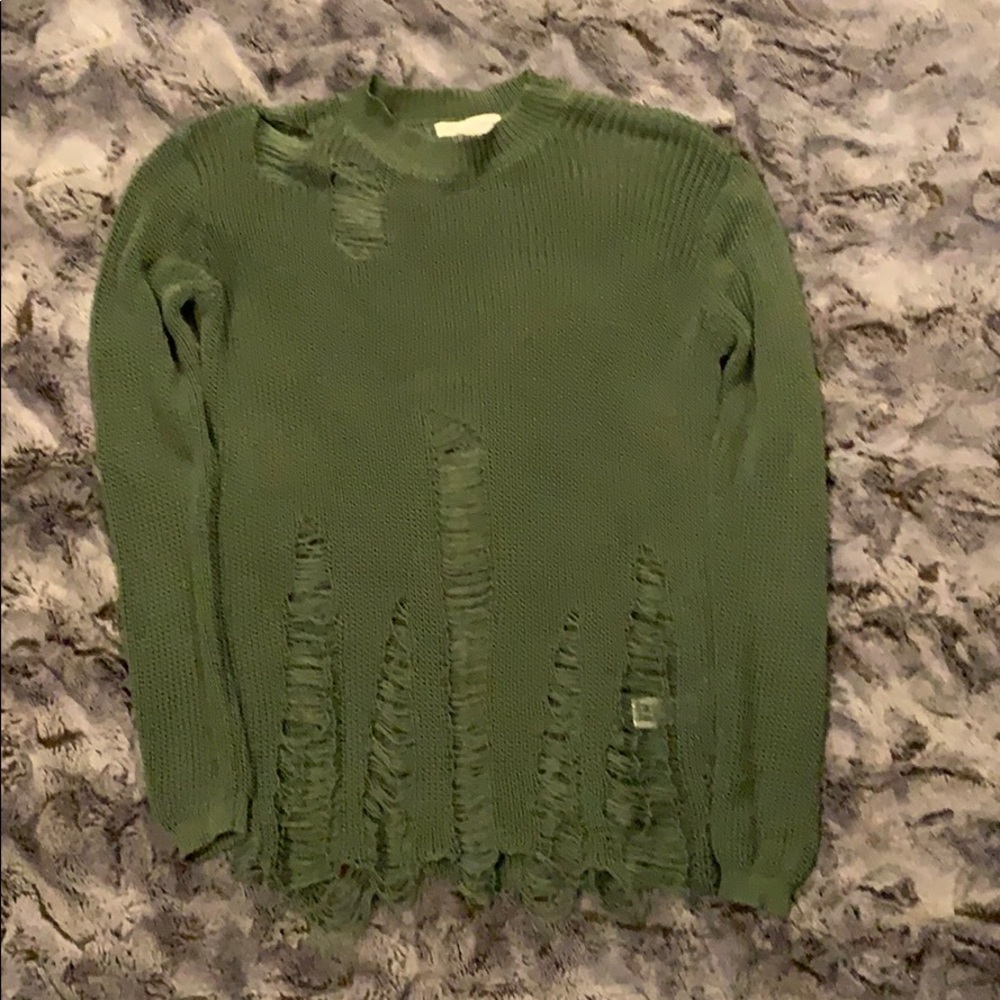 Sage & Flower destroyed sweater